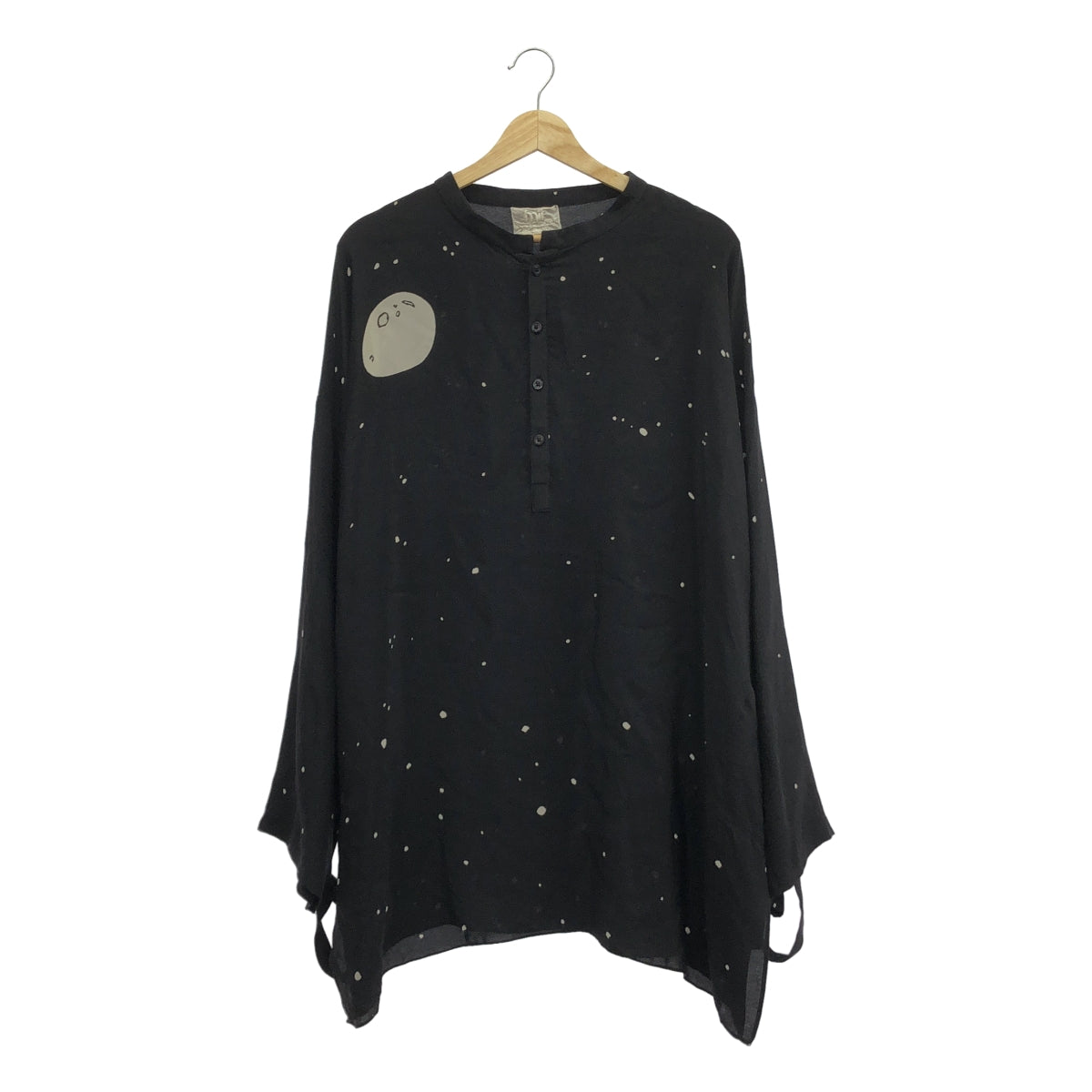 mii / me | 실크 그래픽 프린트 밴드 컬러 풀오버 셔츠 | M | 남성