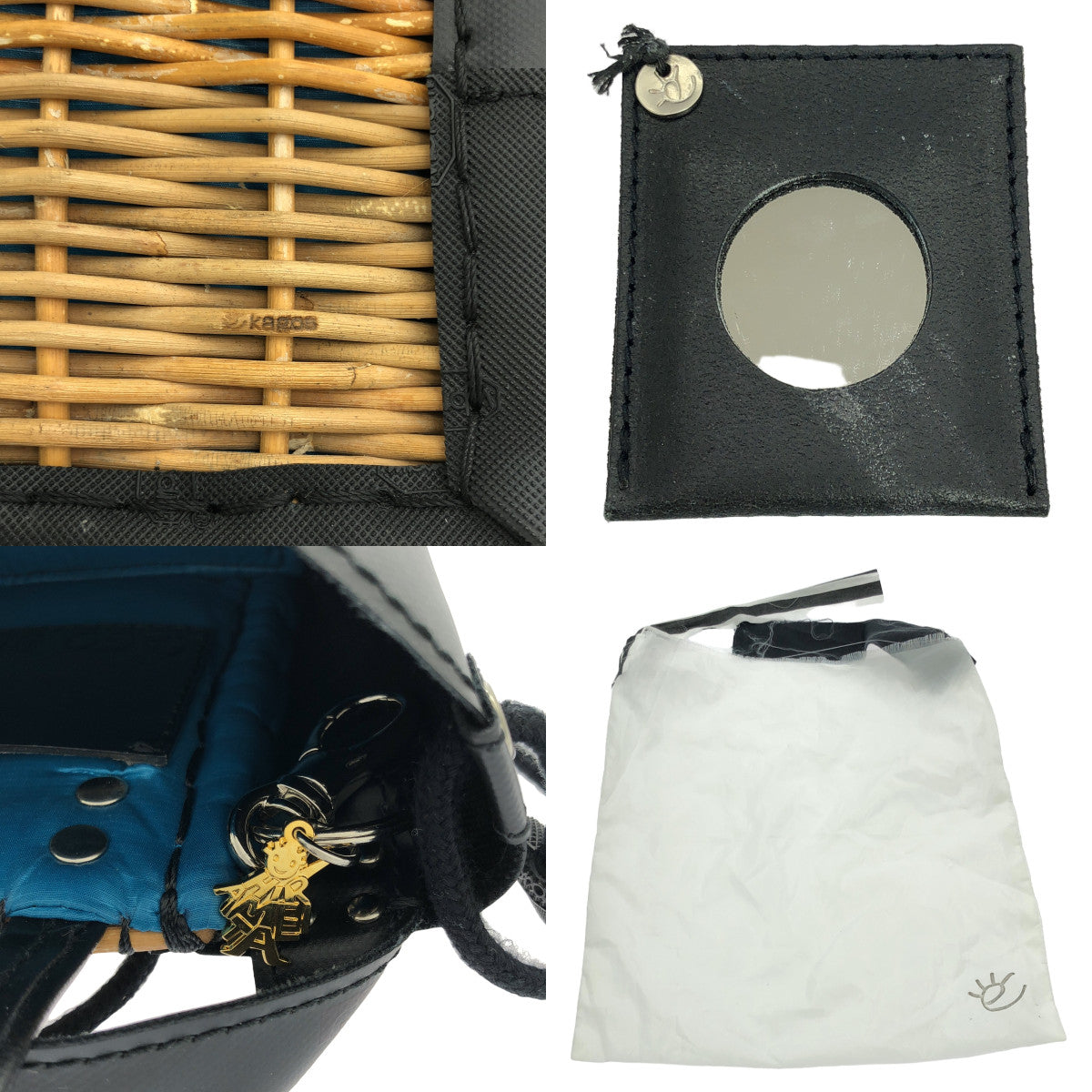 ebagos / エバゴス | 2023AW | カゴ袋スモール・PVC+Vibram 2WAY ハンドバッグ | ブラック / ベージュ / ブルー | レディース