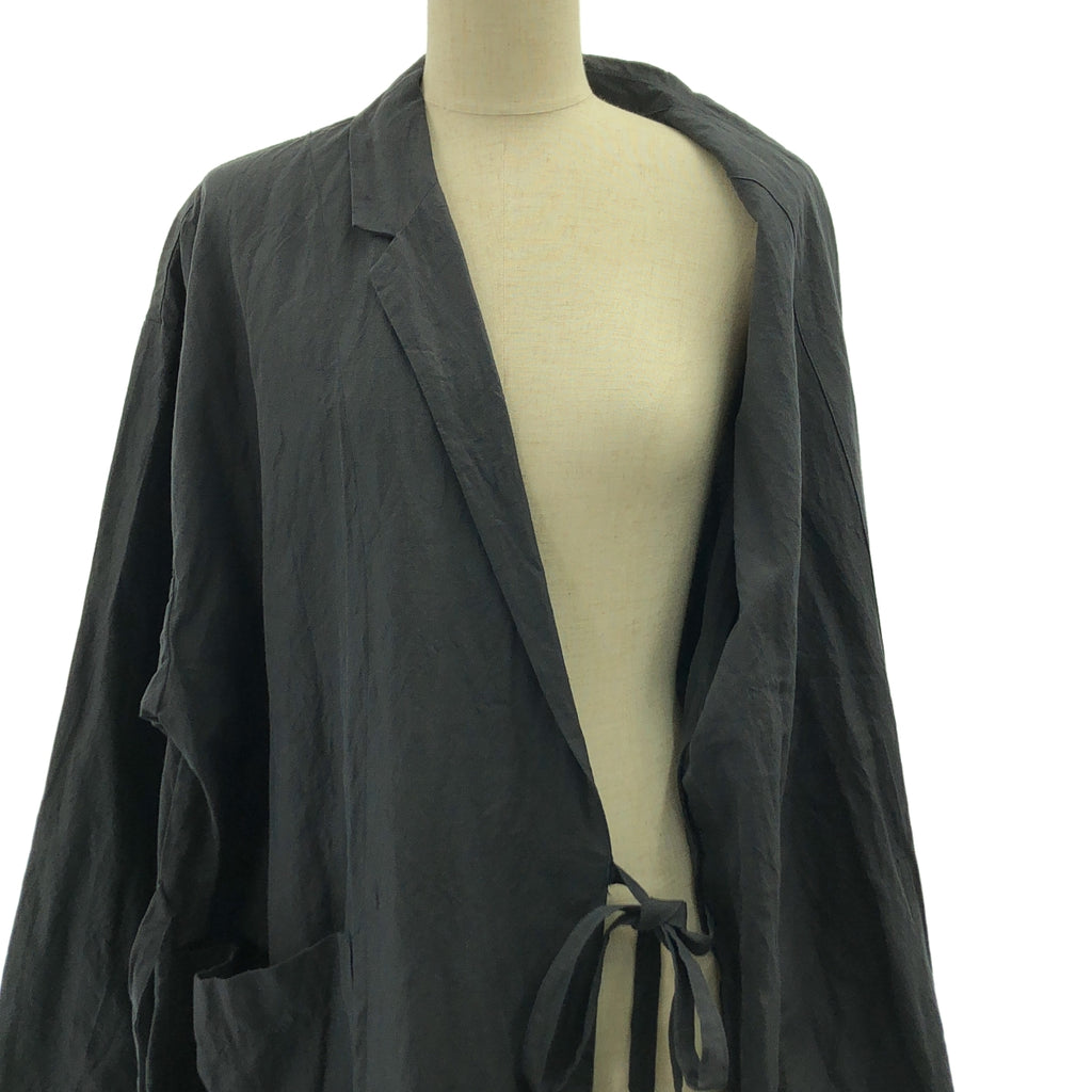 TOUJOURS / トゥジュー | コットン リネン ガウン コート | 2 | グレー | レディース