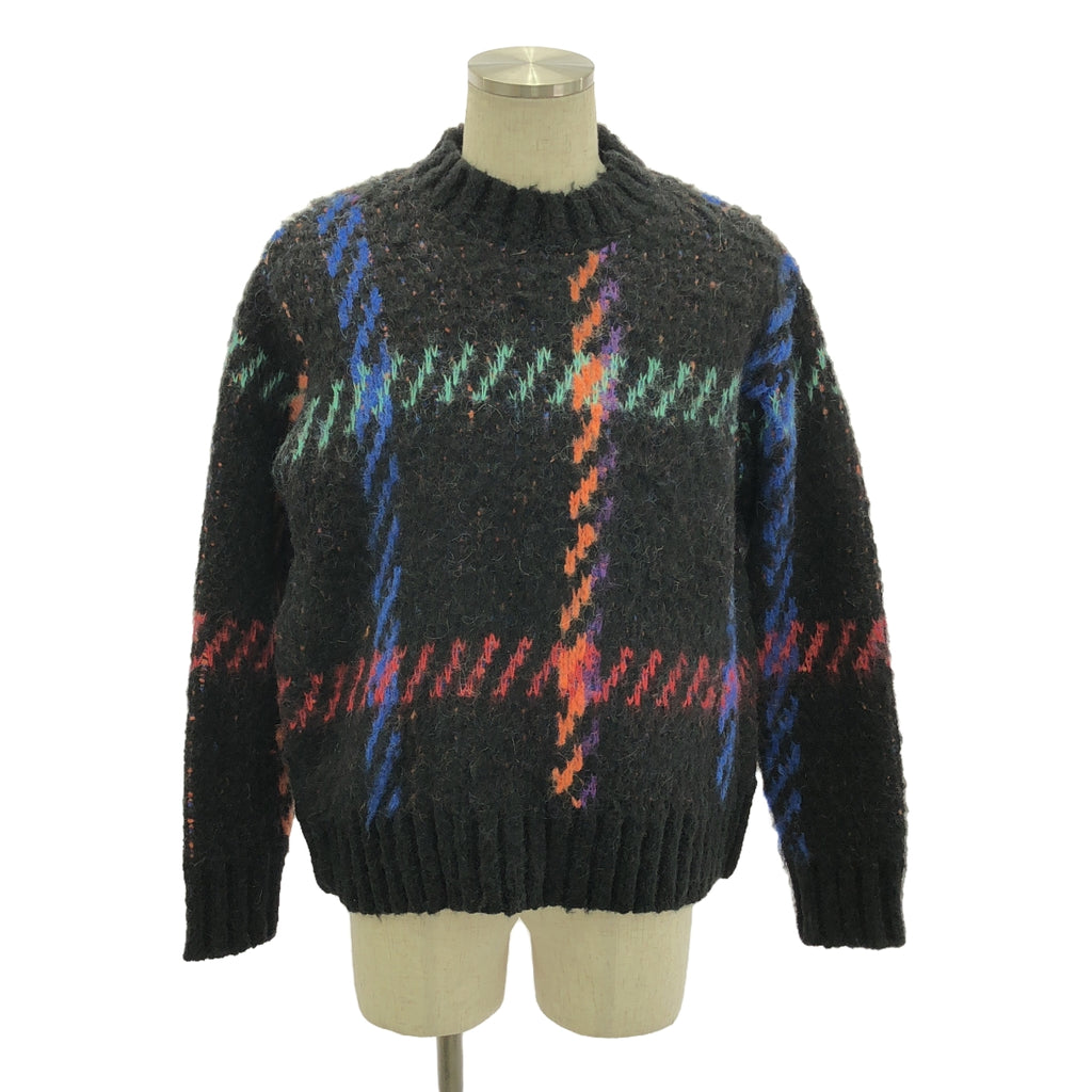 sacai / サカイ | 2023AW | Jacquard Knit Pullover / ジャガード サイドボタンスリット ニット | 1 | ブラック/マルチカラー | メンズ
