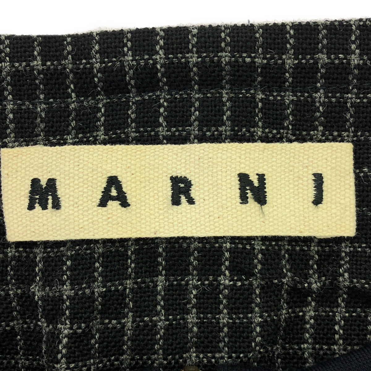 MARNI | 羊毛後開衩半拉鍊套頭衫 | 44 | 黑色/海軍藍 | 男款