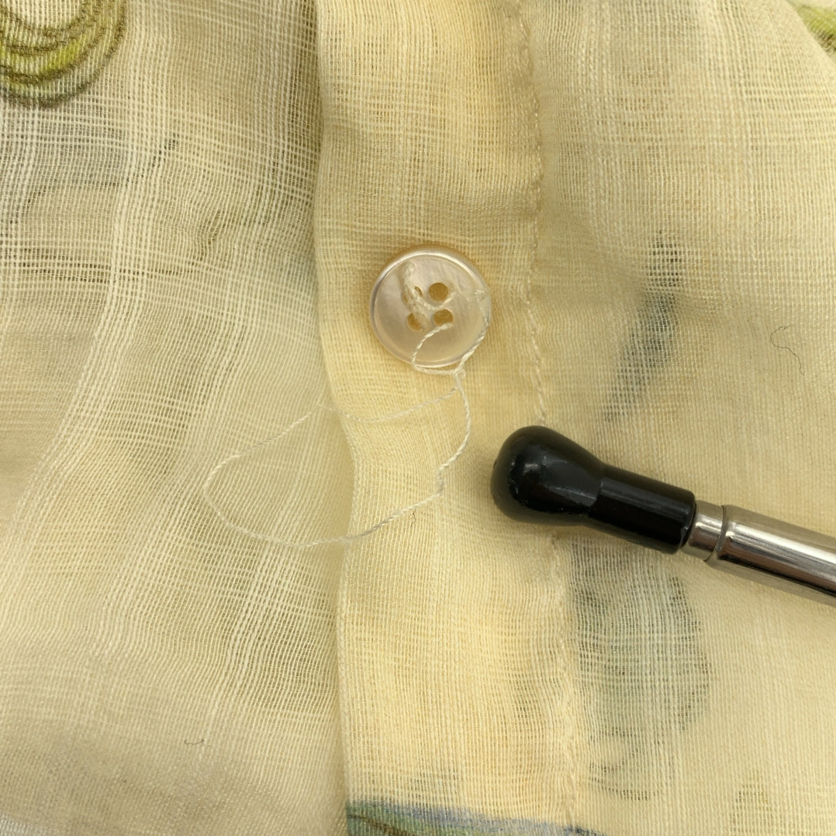 forte_forte / 포르테 포르테 | 총 무늬 개더 볼륨 시어 셔츠 블라우스 |