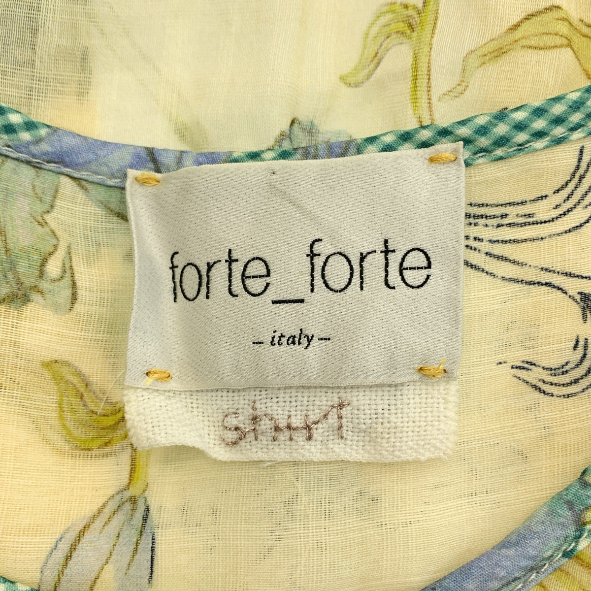 forte_forte / 포르테 포르테 | 총 무늬 개더 볼륨 시어 셔츠 블라우스 |