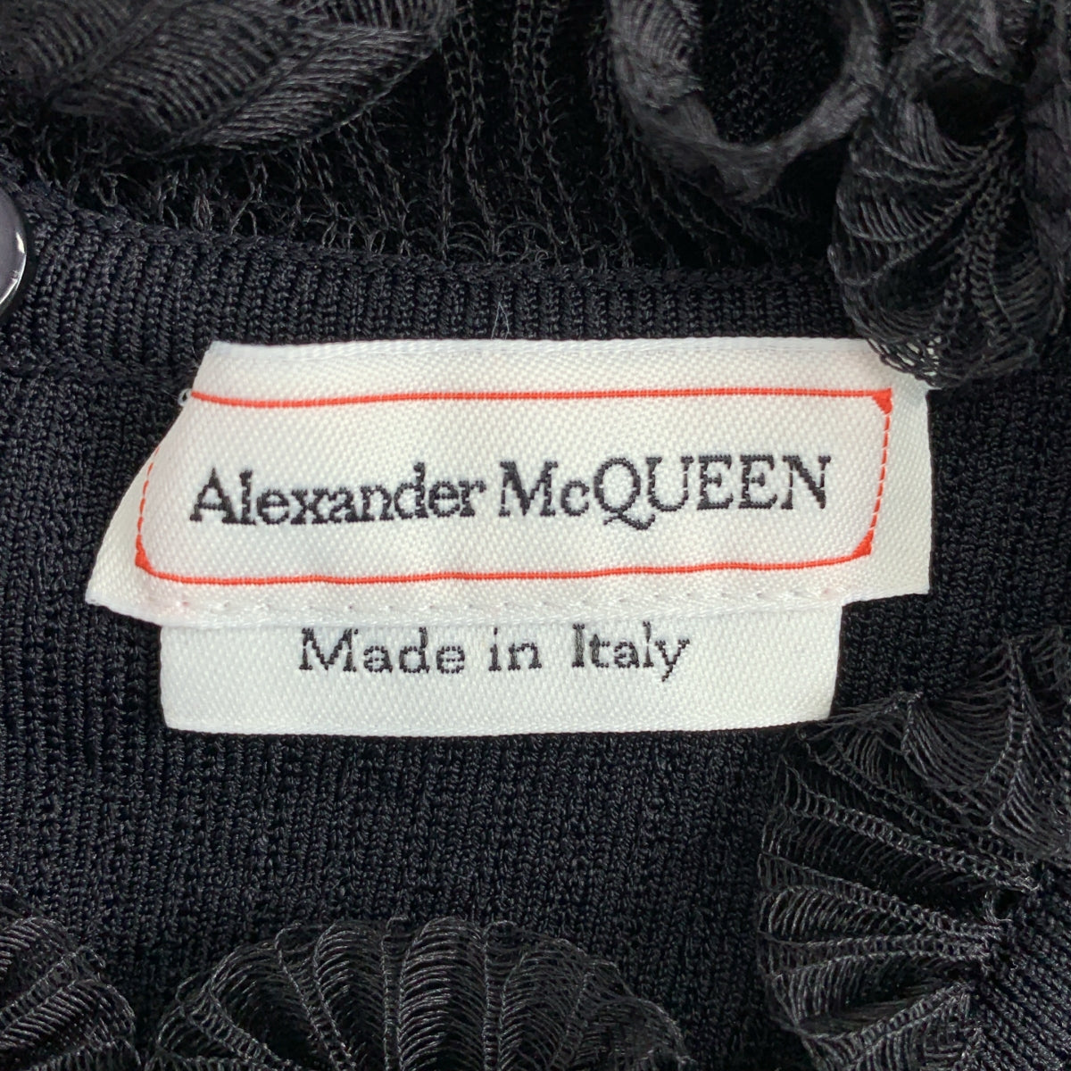 ALEXANDER MCQUEEN / 알렉산더 맥퀸 | 리브 니트 프릴 컬러 롱 원피스 | XS |