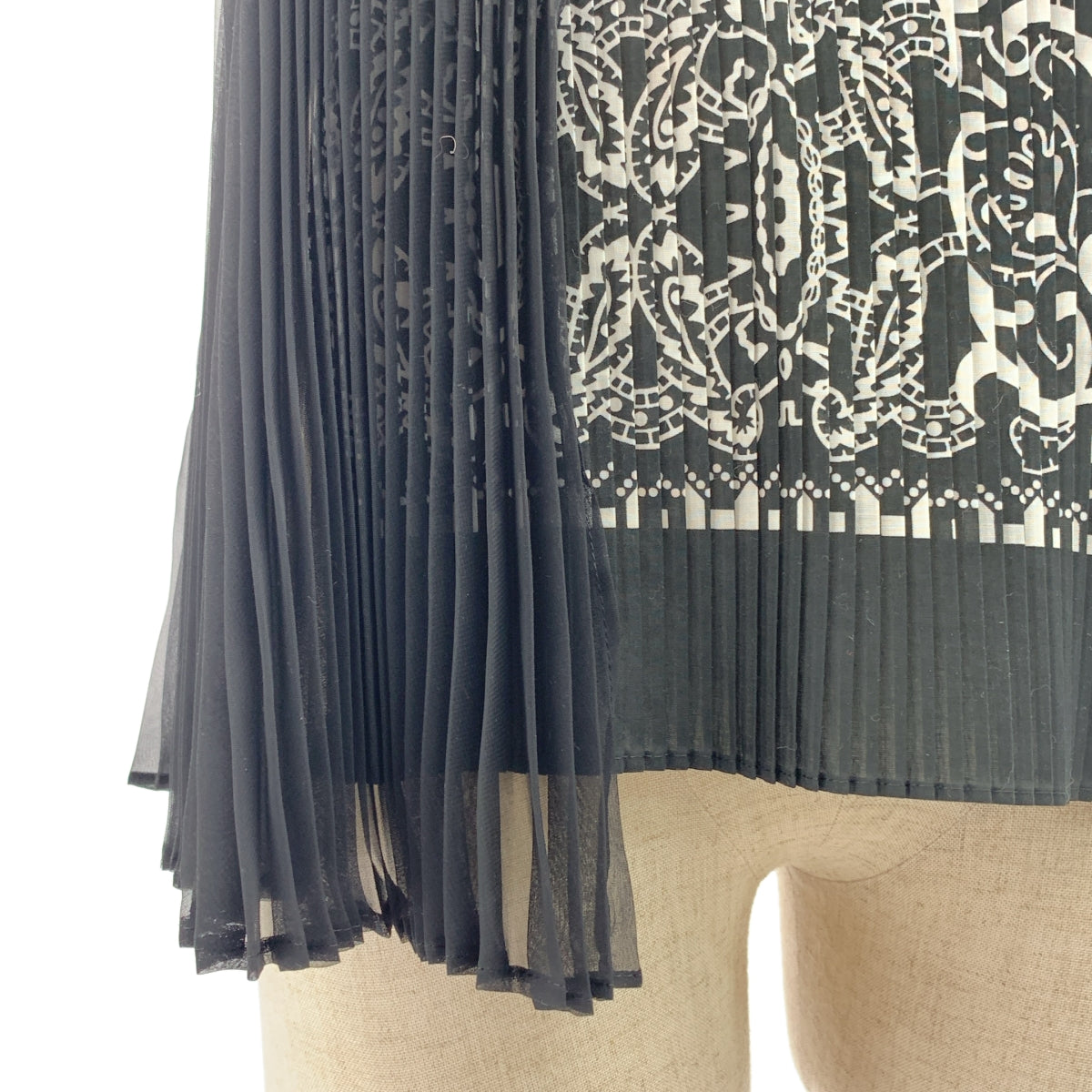 sacai / サカイ | 総柄 ペイズリー ドッキング アシンメトリー プリーツ ブラウス トップス | 1 | レディース