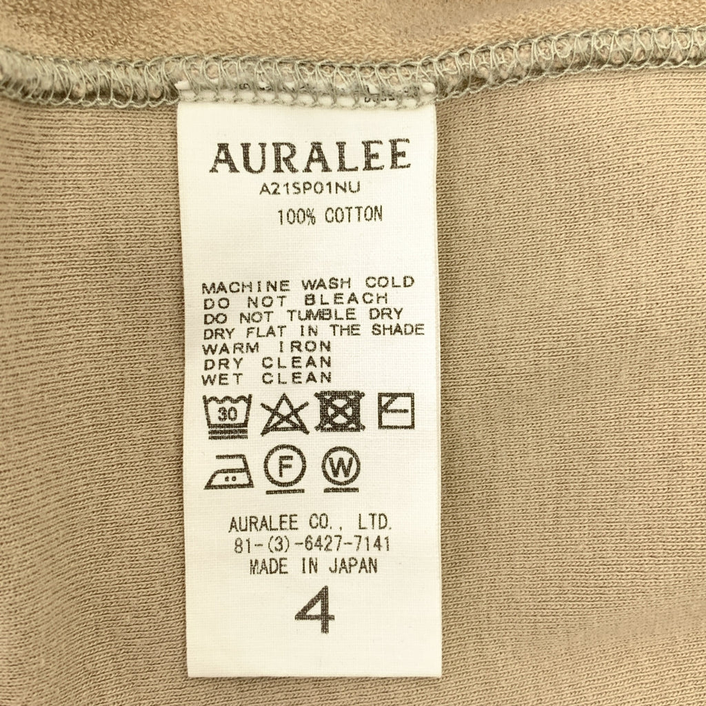 AURALEE | 2021 春夏 | 超高紗布起絨運動衫 P/O / 超大剪裁與縫製上衣 | 尺寸 4 |