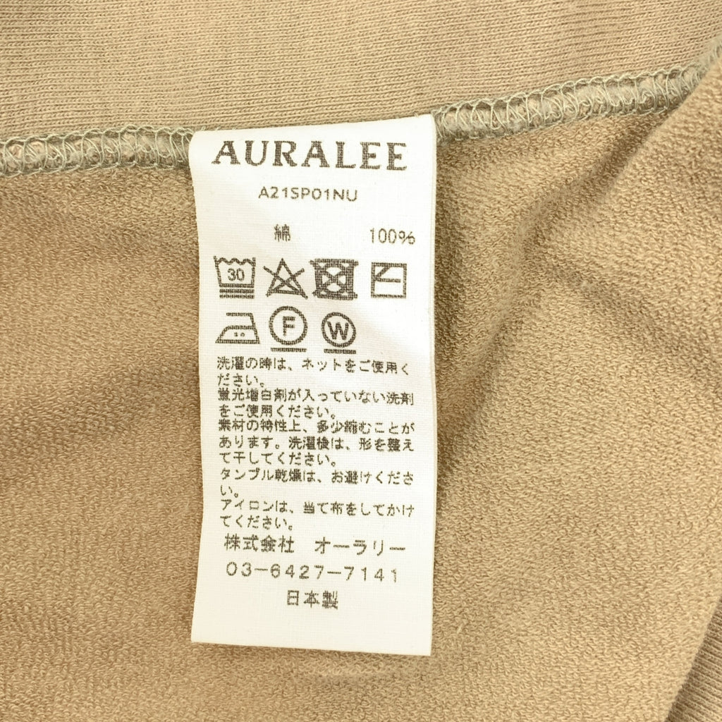 AURALEE | 2021 春夏 | 超高紗布起絨運動衫 P/O / 超大剪裁與縫製上衣 | 尺寸 4 |