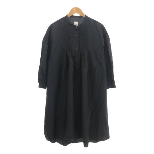 [Good Condition] Gauze# / Gauze | Back Gathered Long Shirt Dress | F | Black | Women's