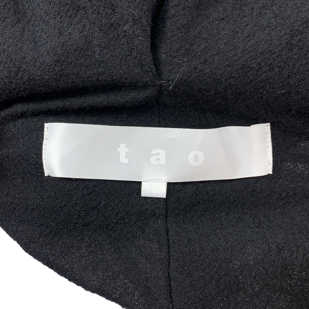 tao COMME des GARCONS / タオコムデギャルソン | 2024AW | レース ニット アシンメトリートップス | M | ブラック | レディース