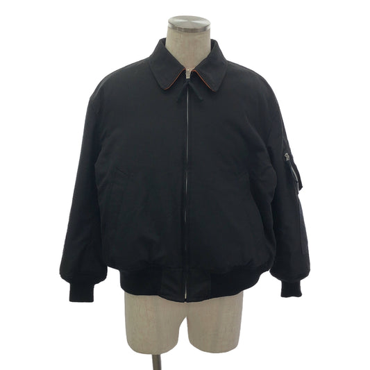 COMME des GARCONS HOMME / 컴데 갤슨 옴므 | 2024AW | Ester wool lip cloth blouson / 리버시블 밀리터리 비행 재킷 블루존 | S | 남성