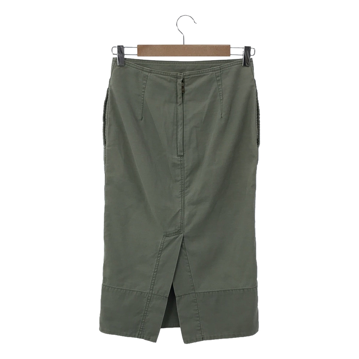 MADISON BLUE / 매디슨 블루 | SOFIE BACK SATIN TIGHT 롱 스커트 | 00(XS) | 카키 | 여성