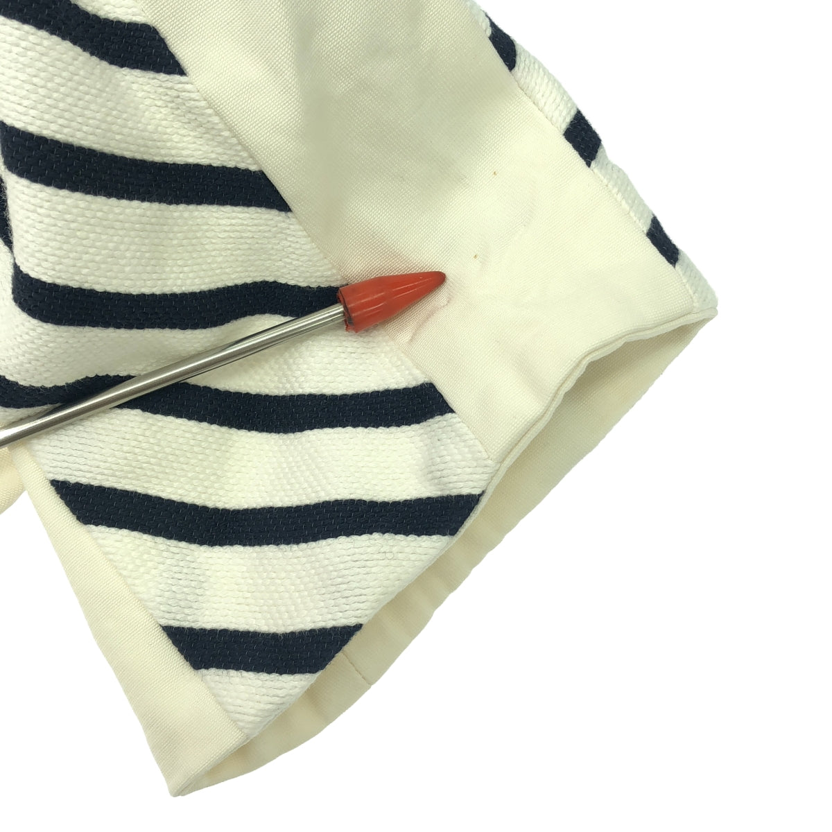 ADORE / アドーア | ボーダー コクーン 切替 ワンピース | 36 | ホワイト/ネイビー | レディース