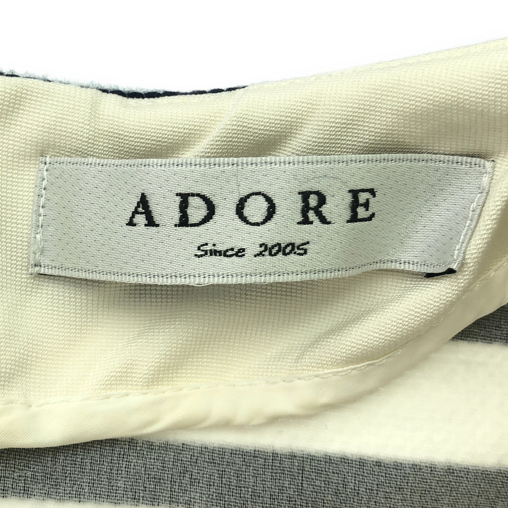 ADORE / アドーア | ボーダー コクーン 切替 ワンピース | 36 | ホワイト/ネイビー | レディース