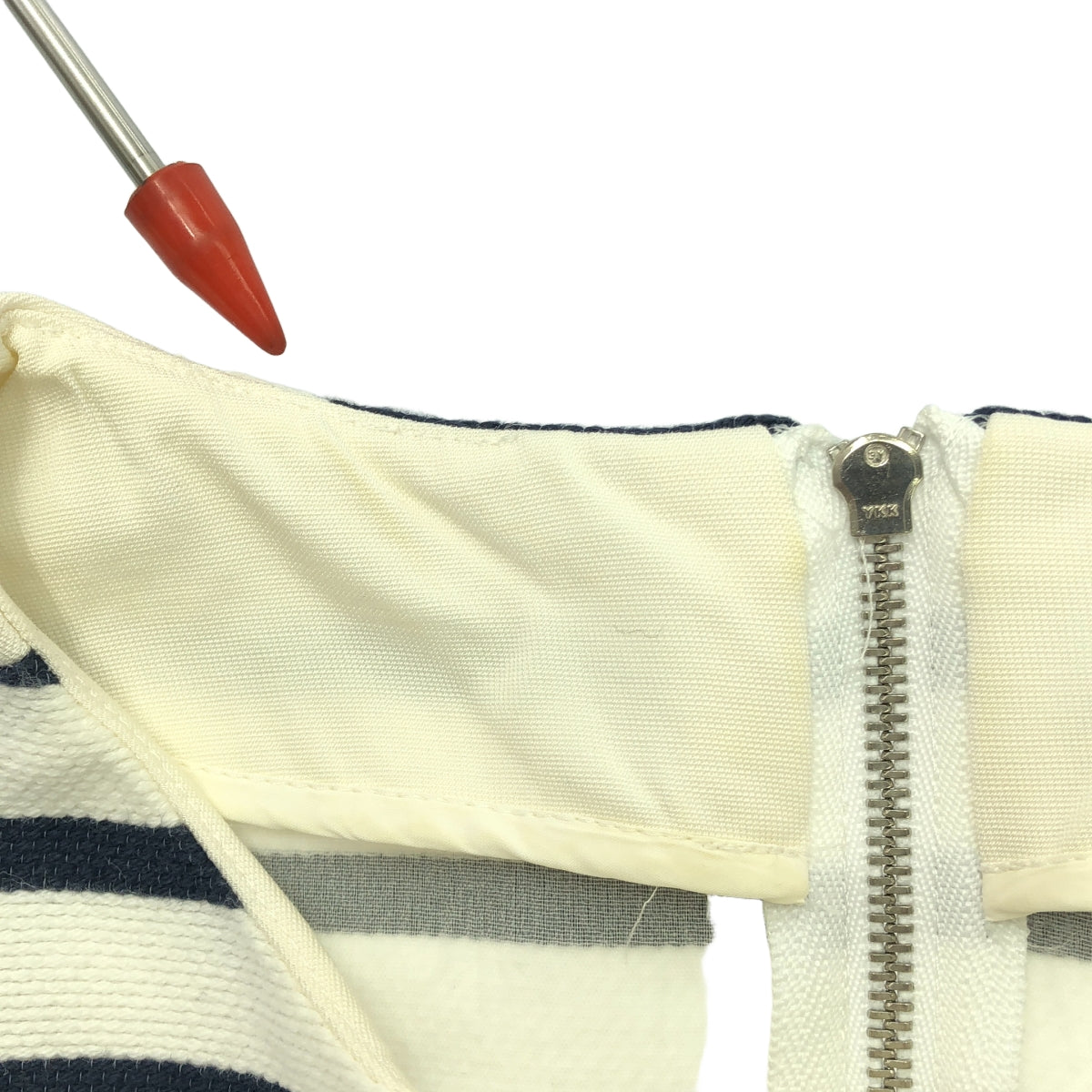 ADORE / アドーア | ボーダー コクーン 切替 ワンピース | 36 | ホワイト/ネイビー | レディース