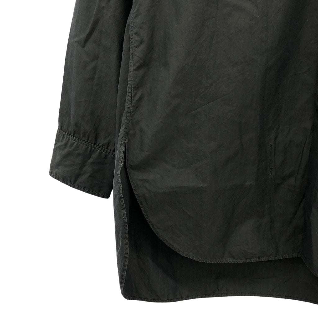 Kaptain Sunshine / キャプテンサンシャイン | 2020AW | Finx Weather Stand Collar Shirt フィンクスウェザー スタンドカラー シャツ | 36 | チャコールブラック | メンズ