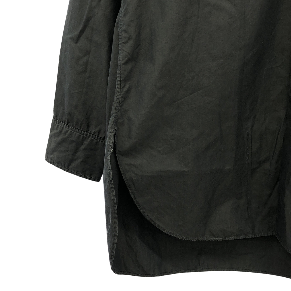 Kaptain Sunshine / キャプテンサンシャイン | 2020AW | Finx Weather Stand Collar Shirt フィンクスウェザー スタンドカラー シャツ | 36 | チャコールブラック | メンズ