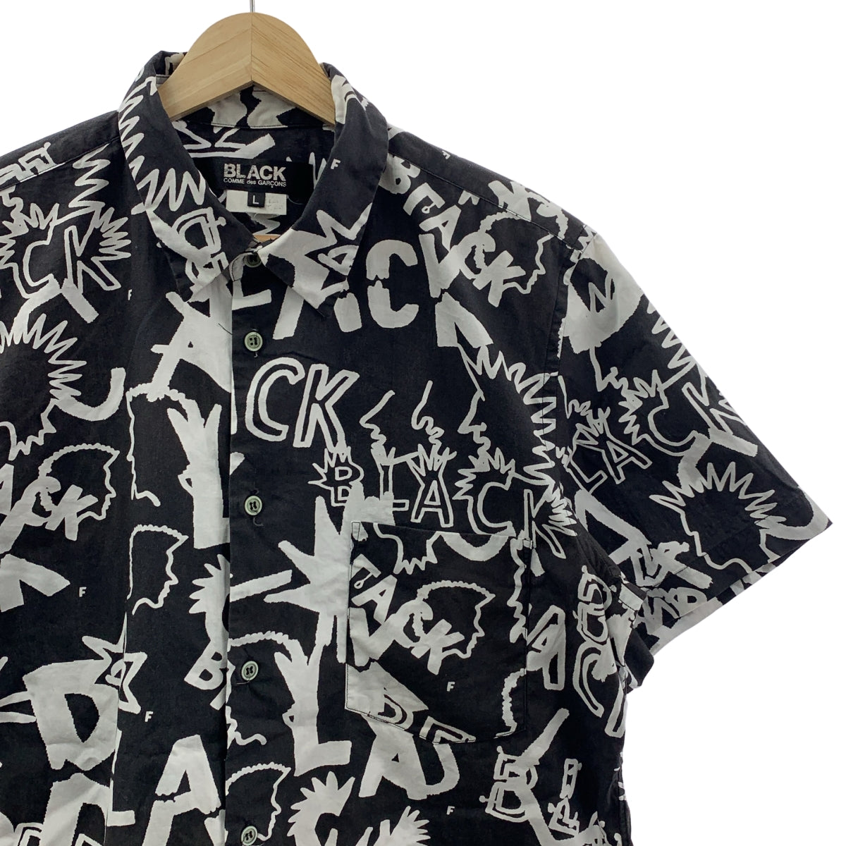 BLACK COMME des GARCONS / 블랙콤 데 걸슨 | 2016SS | 총무늬 로고 레귤러 컬러 셔츠 | L | 남성