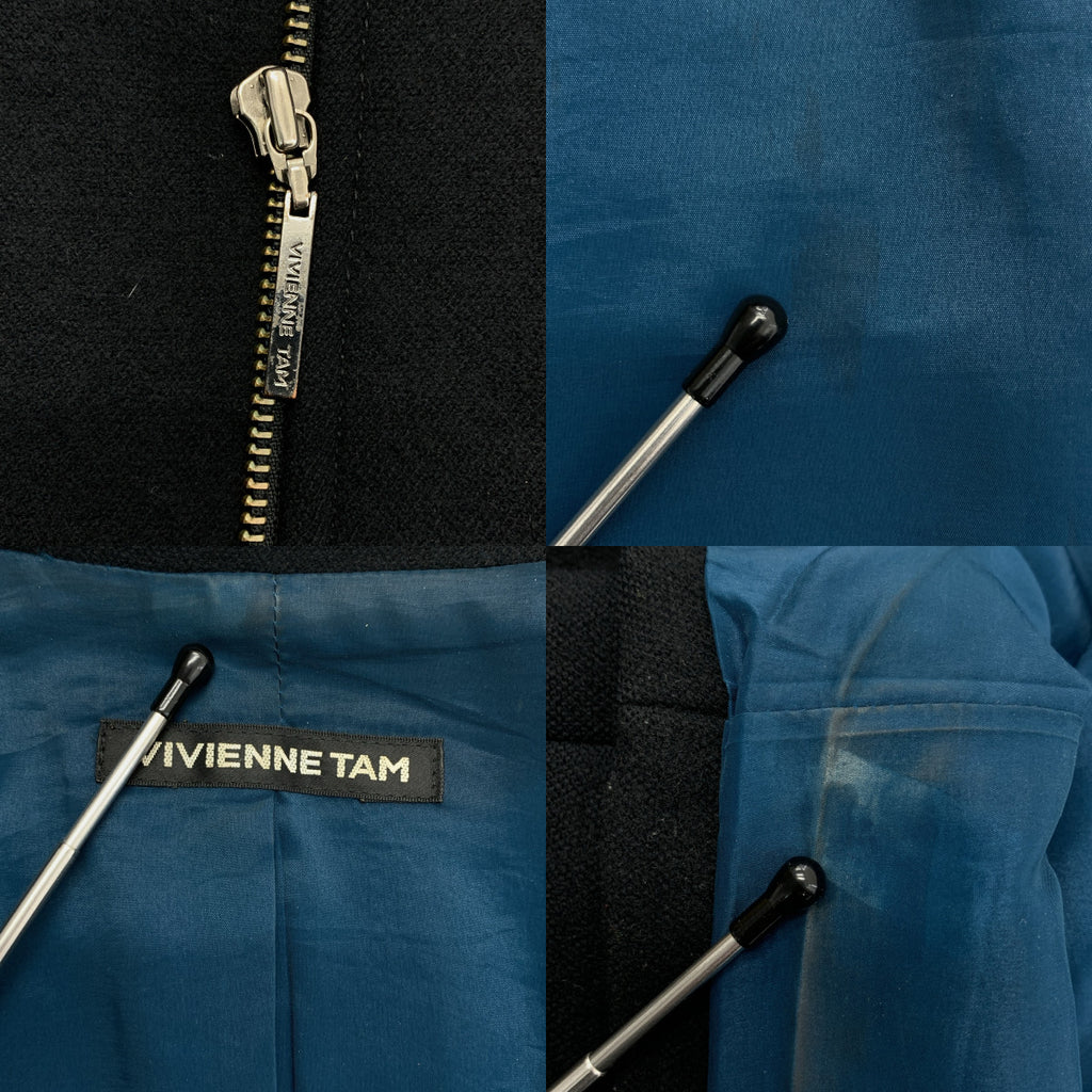VIVIENNE TAM / 비비안탐 | 울 로고집 더블 라이더스 재킷 / 총 안감 | 1 | 여성