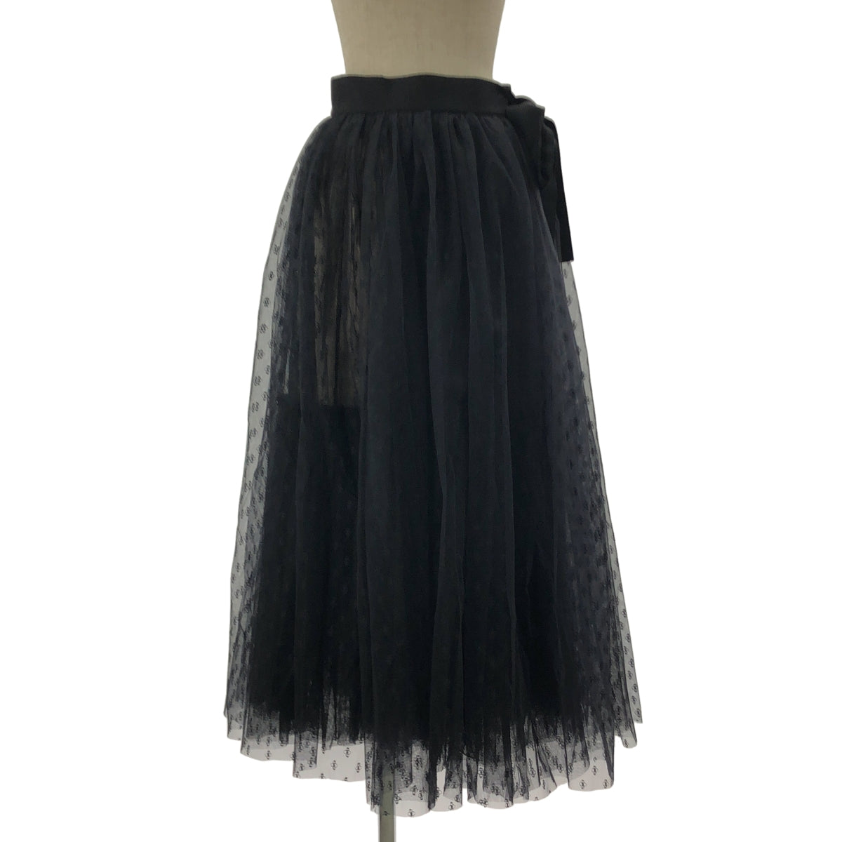 DOMELLE / ドメル | チュール 総柄 ロング フレアスカート | 1 | レディース