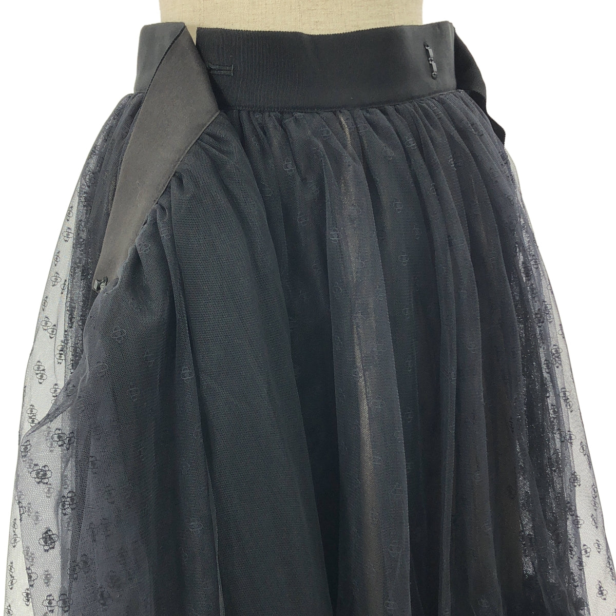 DOMELLE / ドメル | チュール 総柄 ロング フレアスカート | 1 | レディース