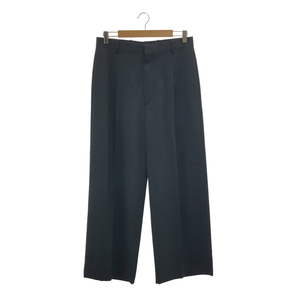 H BEAUTY&YOUTH / エイチビューティアンドユース | 2025SS | ライトギャバ 1 プリーツ ワイドパンツ | M | ブラック | メンズ