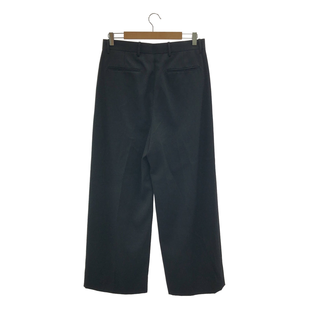 H BEAUTY&YOUTH / エイチビューティアンドユース | 2025SS | ライトギャバ 1 プリーツ ワイドパンツ | M | ブラック | メンズ