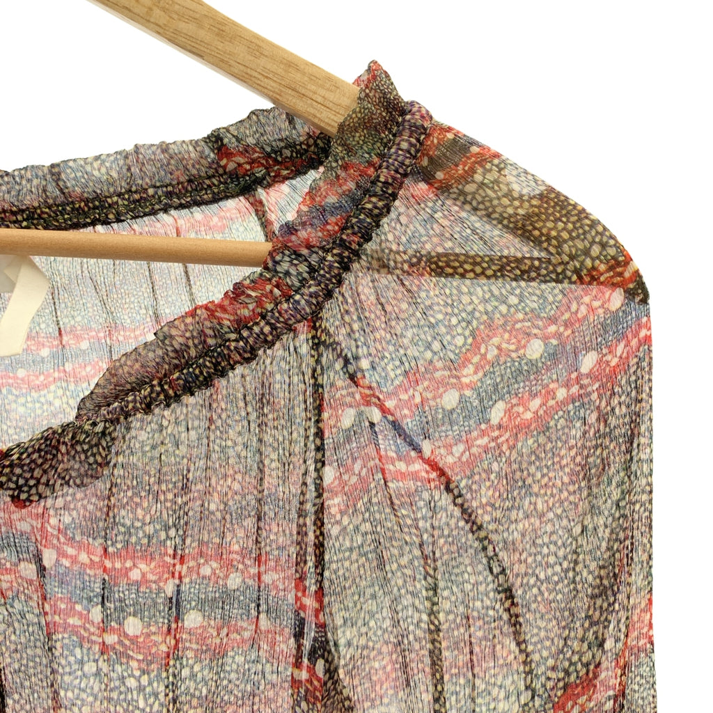 ISABEL MARANT ETOILE / 이자벨 마랑 에투아르 | 실크 총 무늬 헨리 넥 풀오버 블라우스 | 38 | 멀티 컬러 | 여성