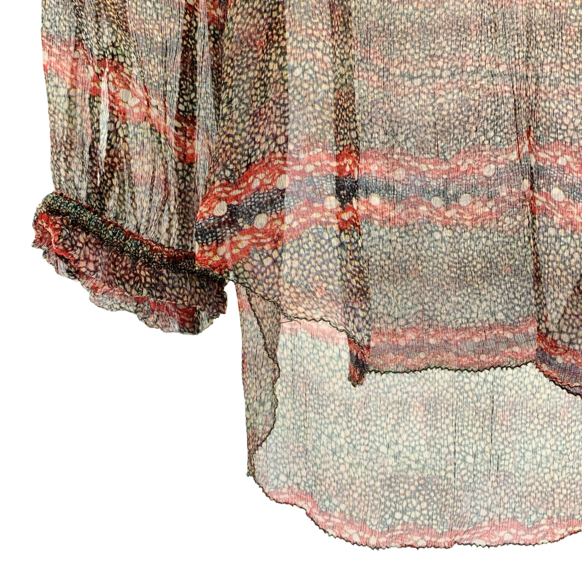 ISABEL MARANT ETOILE / 이자벨 마랑 에투아르 | 실크 총 무늬 헨리 넥 풀오버 블라우스 | 38 | 멀티 컬러 | 여성