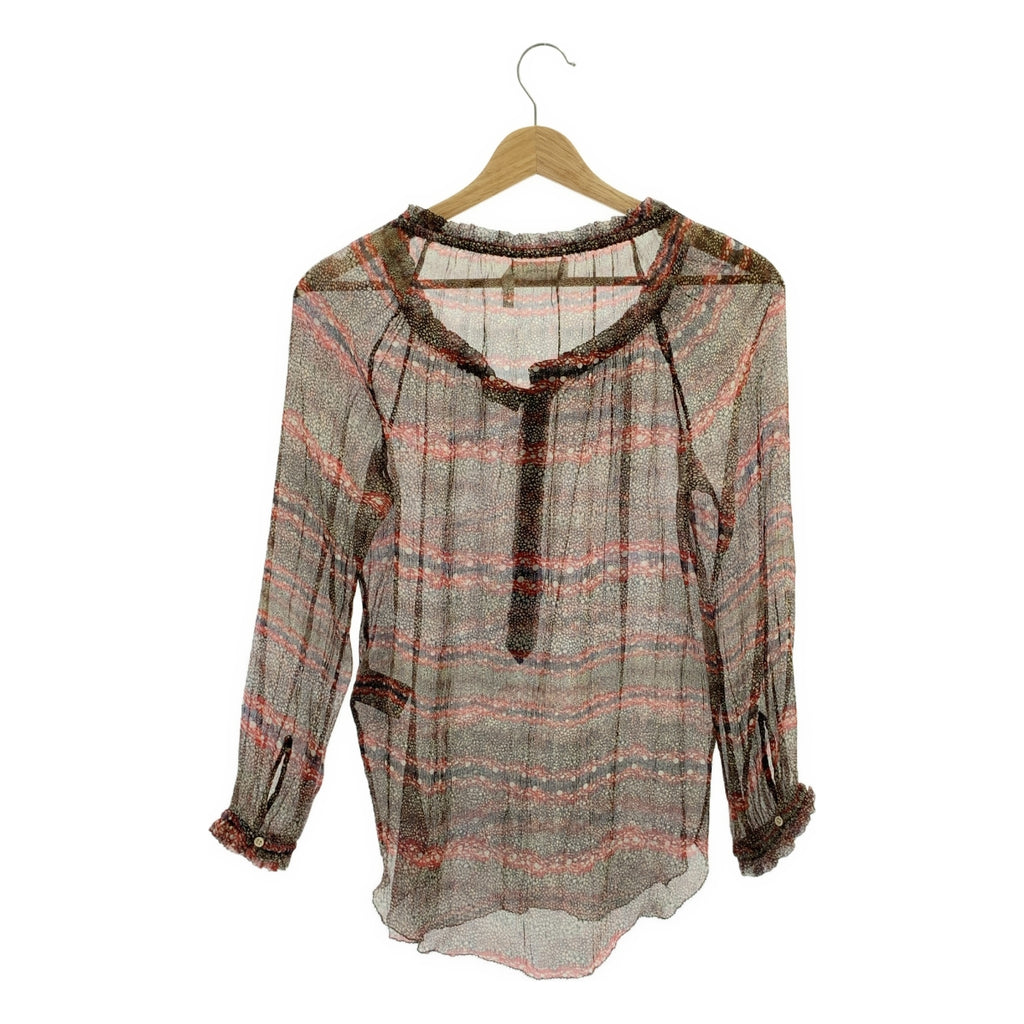 ISABEL MARANT ETOILE / 이자벨 마랑 에투아르 | 실크 총 무늬 헨리 넥 풀오버 블라우스 | 38 | 멀티 컬러 | 여성