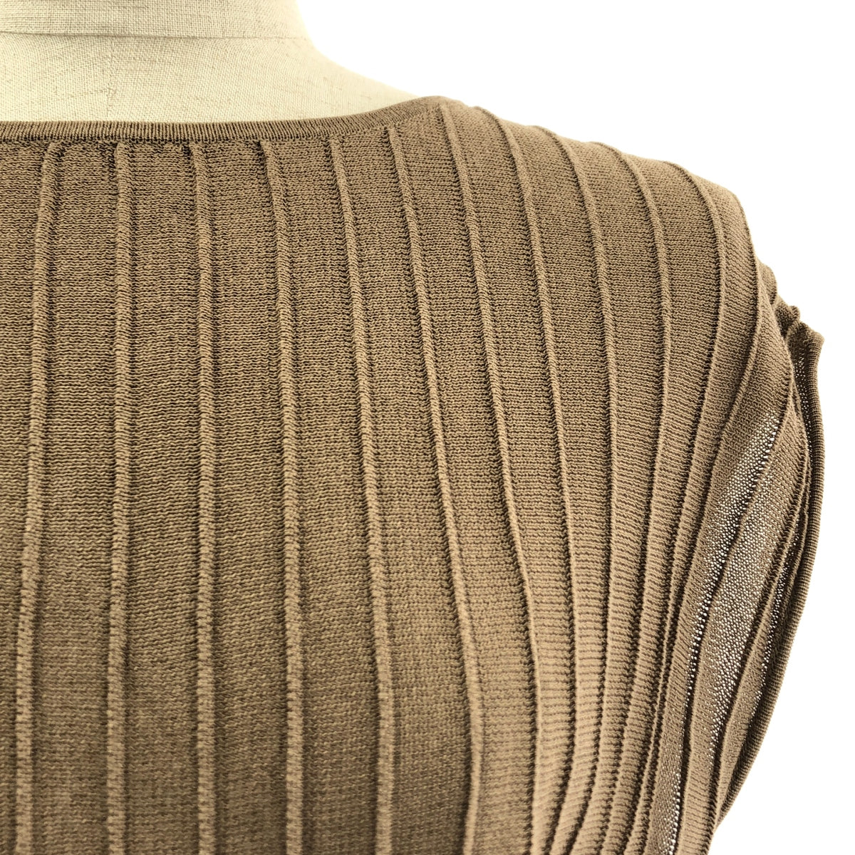 allureville / アルアバイル | プリーツリブフレンチスリーブ ワンピース | 2 | ブラウン | レディース