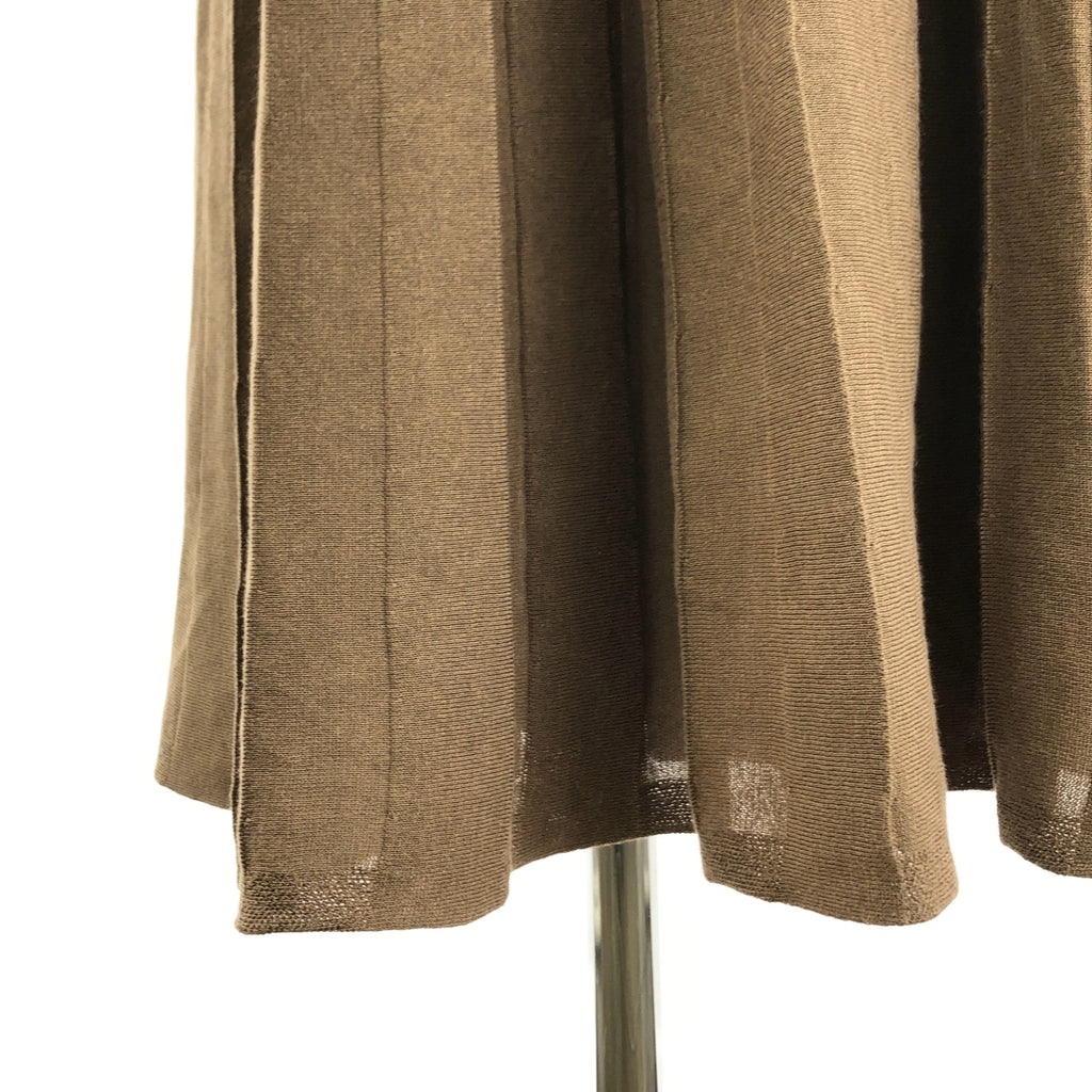 allureville / アルアバイル | プリーツリブフレンチスリーブ ワンピース | 2 | ブラウン | レディース