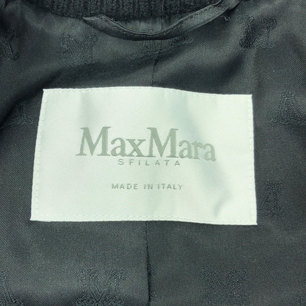 【美品】  Max Mara / マックスマーラ | 2023AW | モノグラム テディ ボア ブルゾン ジャケット / ロゴ総裏地 | 36 | ブラック | レディース