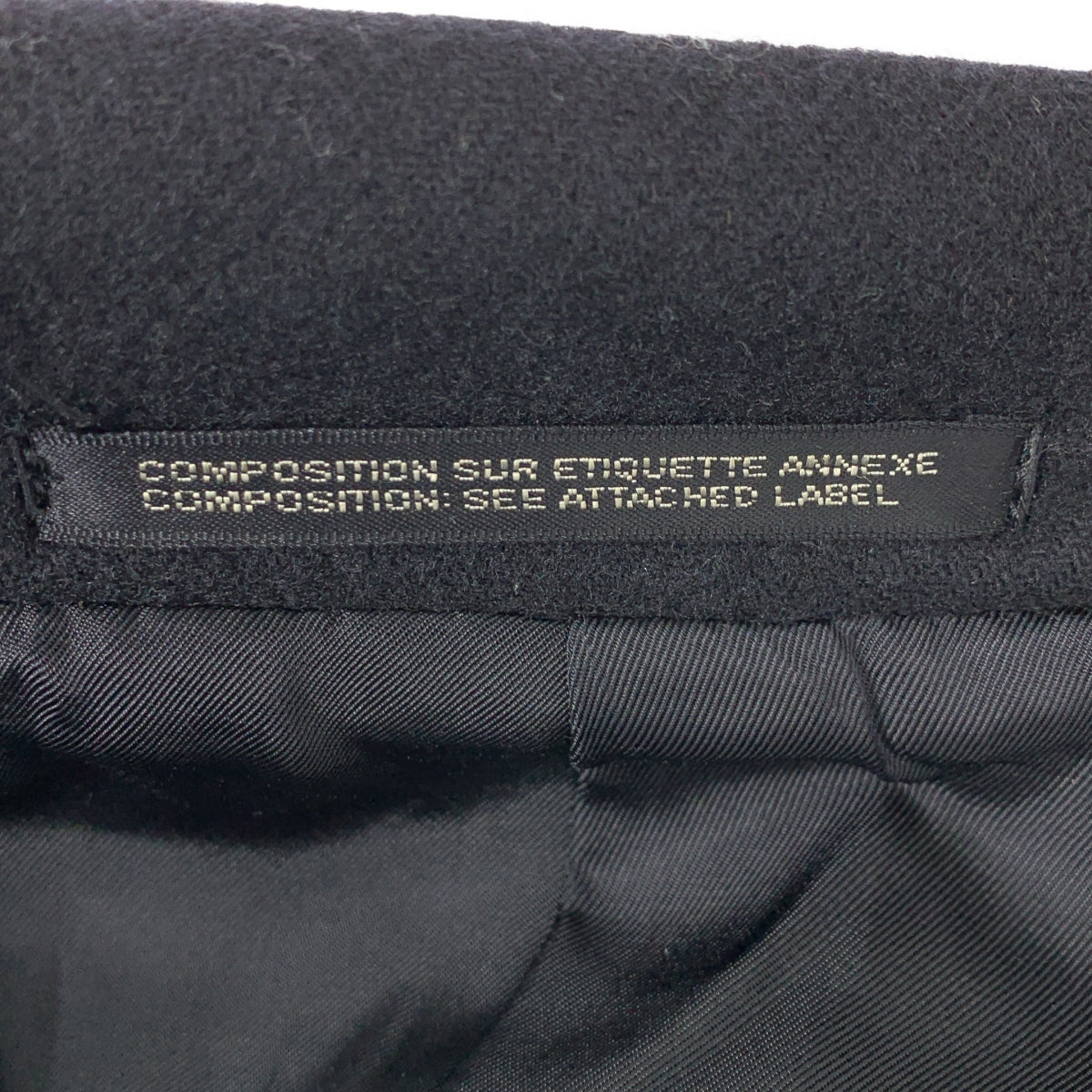 YOHJI YAMAMOTO POUR HOMME / 요우지야마 모토 풀 옴므 | 1998AW | 울 나일론 벨트 테드 코트 | M | 블랙 | 남성