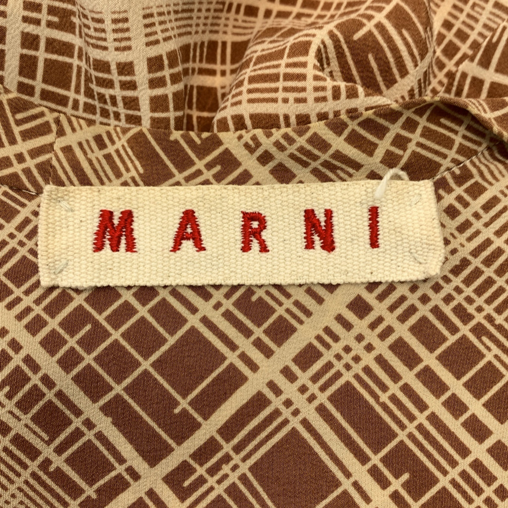 MARNI / 마르니 | 실크 체크 변형 풀오버 탑스 | L | 여성