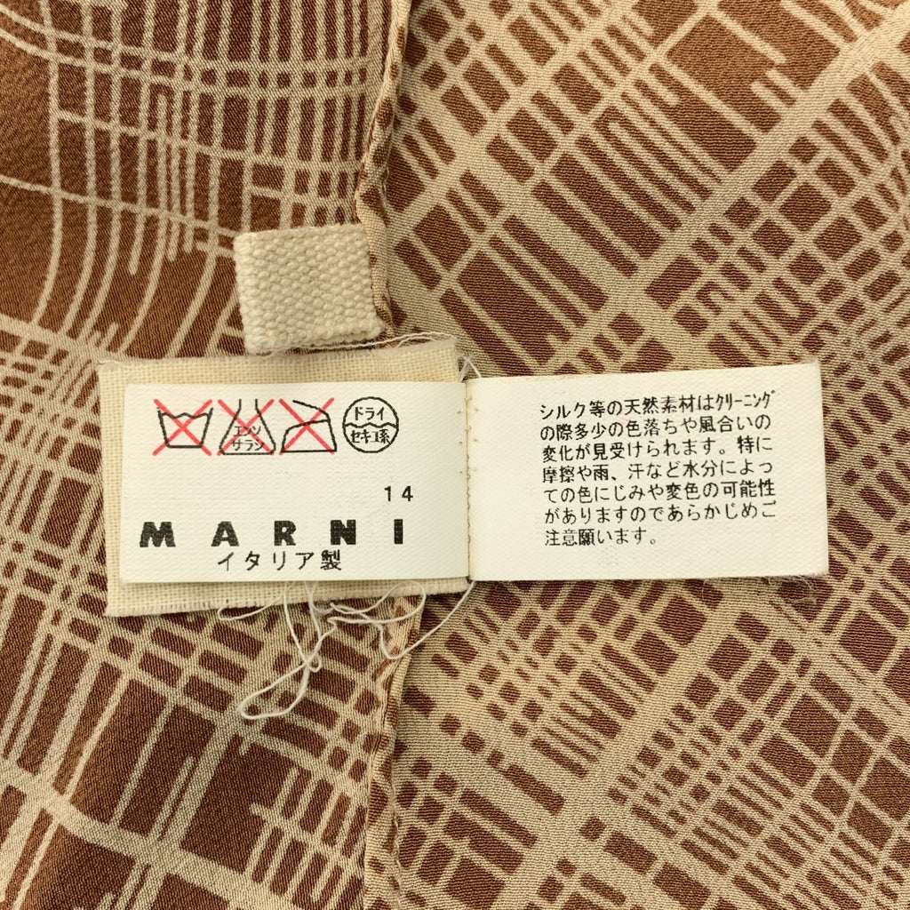 MARNI / 마르니 | 실크 체크 변형 풀오버 탑스 | L | 여성