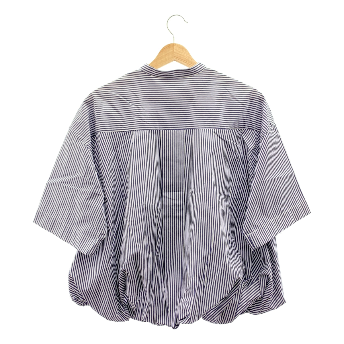 mizuiroind / 미즈이로인도 | 스트라이프 밴드 컬러 개더 셔츠 | F | 여성