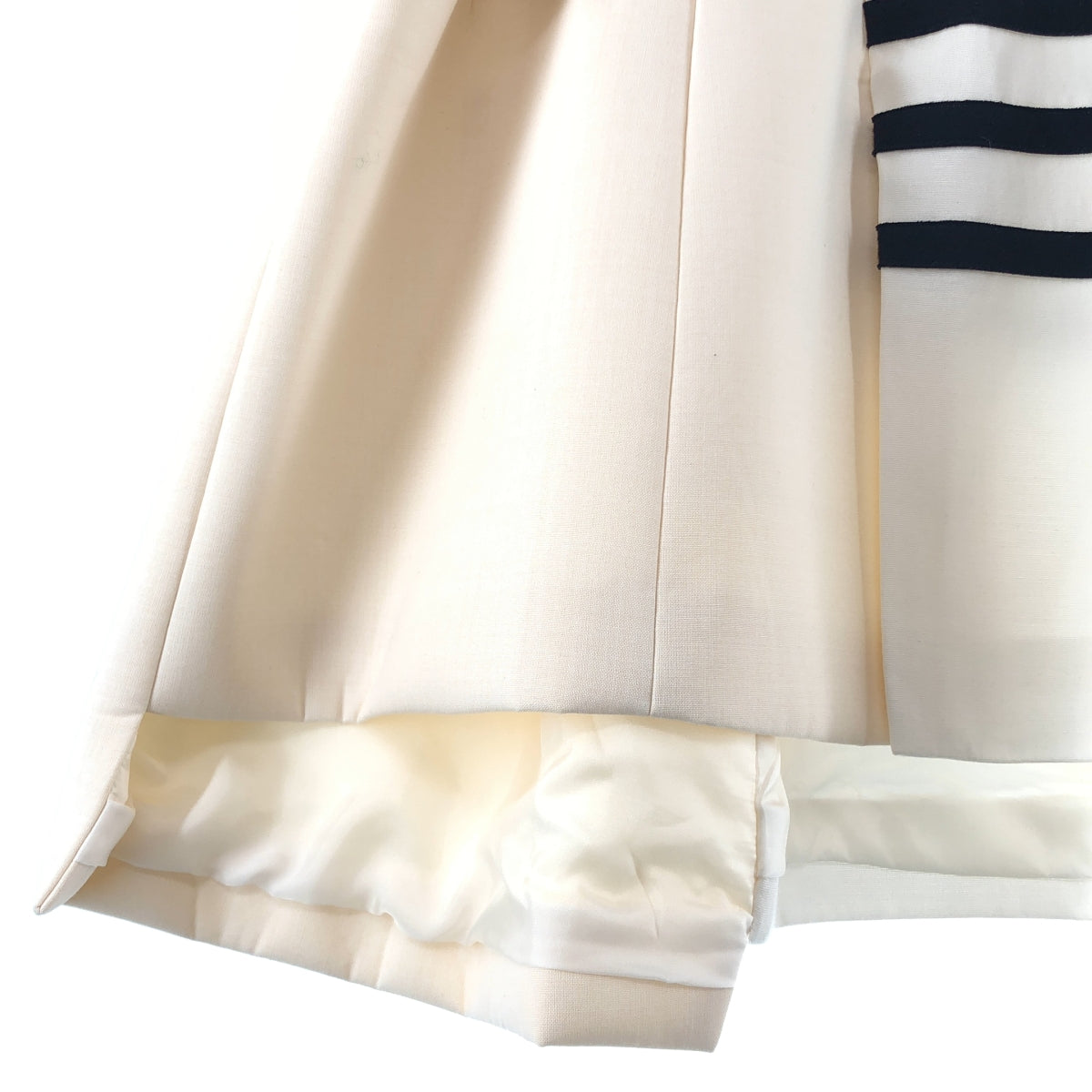 sacai / サカイ | 2025SS | コットン シルク ボーダー切替 ミニドレス ワンピース | 1 | レディース