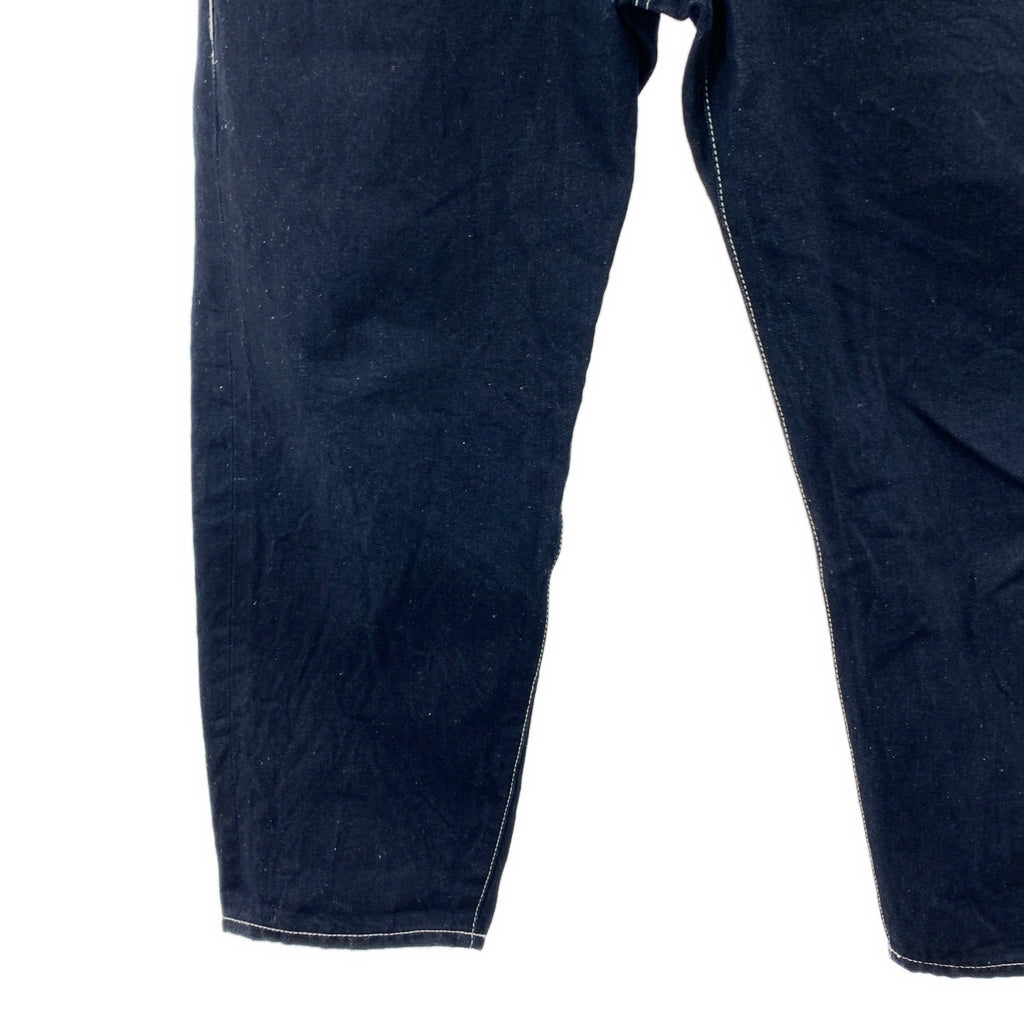 mina perhonen / 미나페르호넨 | always / 가죽 패치 진한 진 데님 팬츠 | 38 |