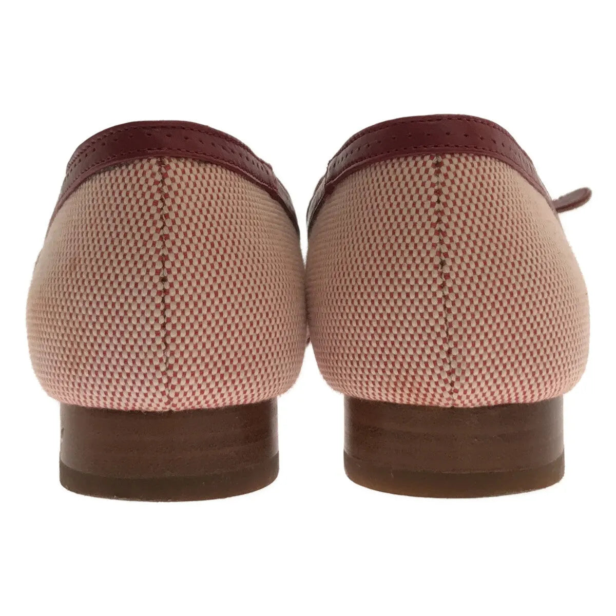 TO&CO. / トゥーアンドコー | ワンストラップ フラットシューズ | 37 1/2 | ワインレッド/ホワイト | レディース