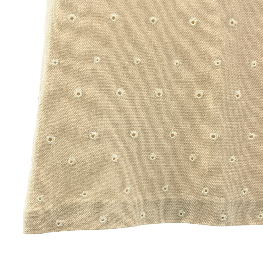 mina perhonen | 貝殼孔 | 側邊拉鍊半身裙 | 有襯裡 | 米色 | 女款