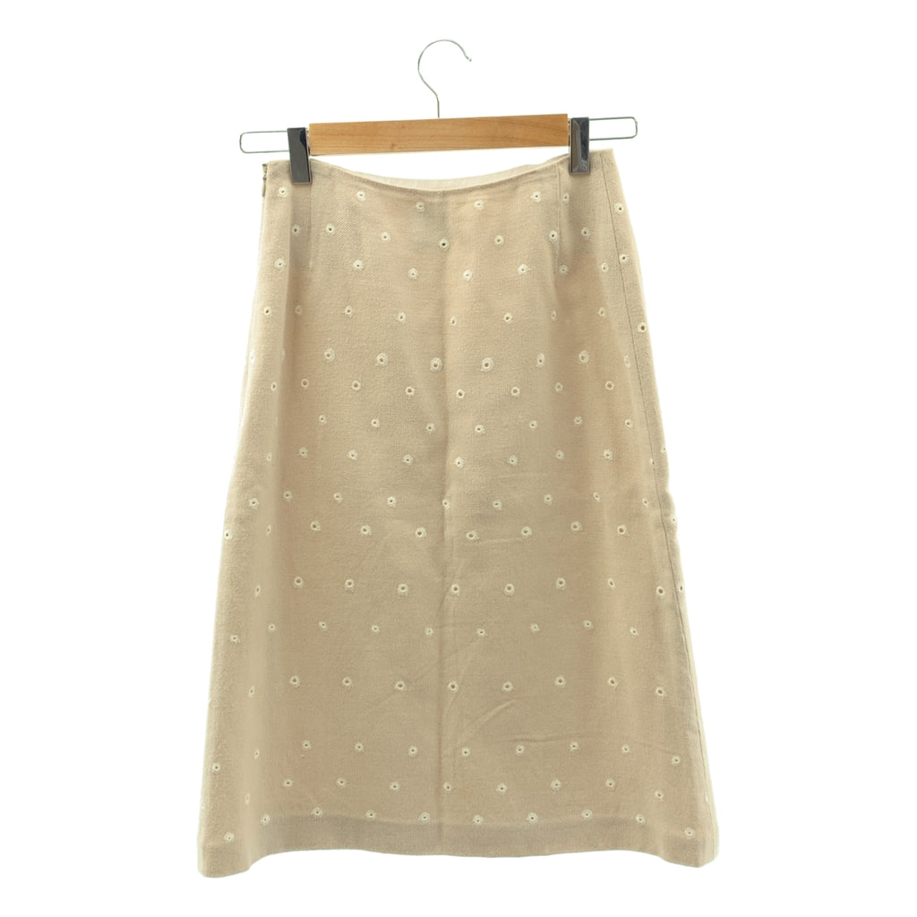 mina perhonen | 貝殼孔 | 側邊拉鍊半身裙 | 有襯裡 | 米色 | 女款