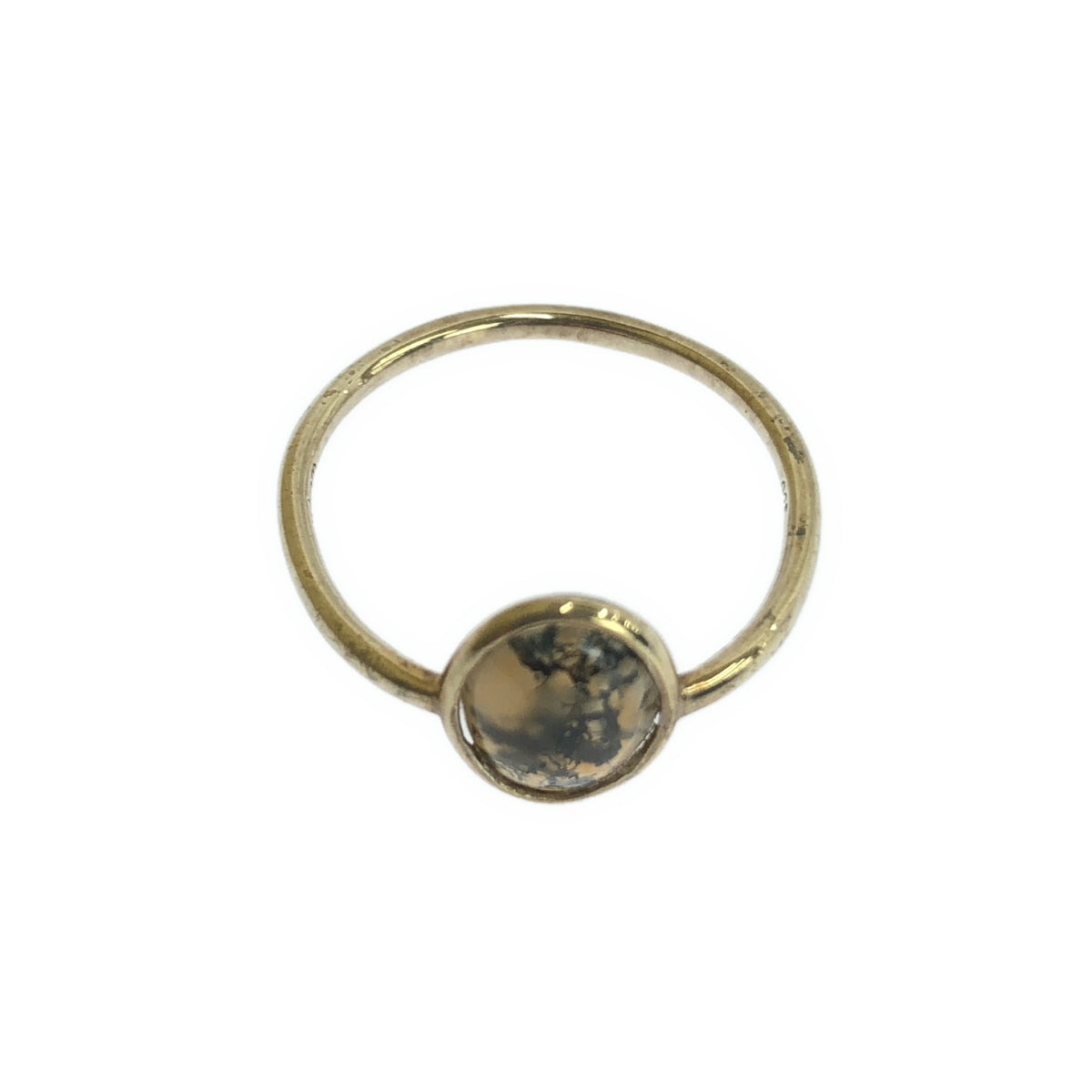 【美品】  sulvam / サルバム | SILVER STONE RING シルバー ストーン リング | ゴールド / ブラウン | レディース