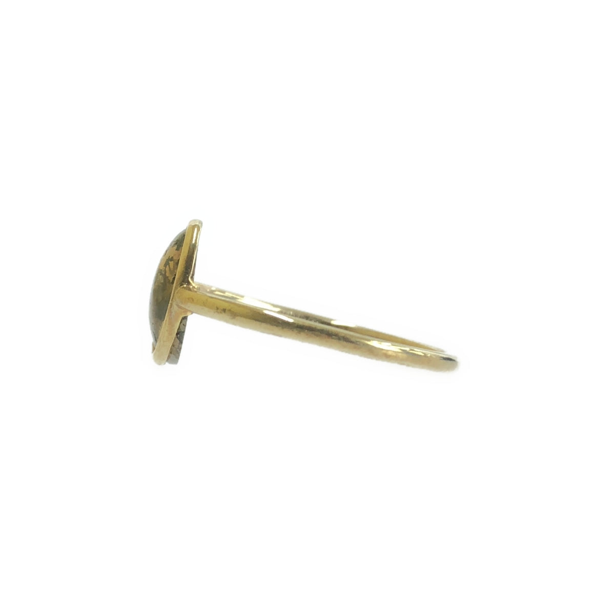 【美品】  sulvam / サルバム | SILVER STONE RING シルバー ストーン リング | ゴールド / ブラウン | レディース