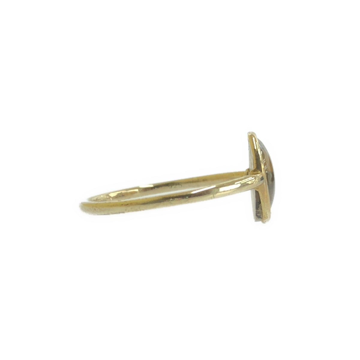 【美品】  sulvam / サルバム | SILVER STONE RING シルバー ストーン リング | ゴールド / ブラウン | レディース