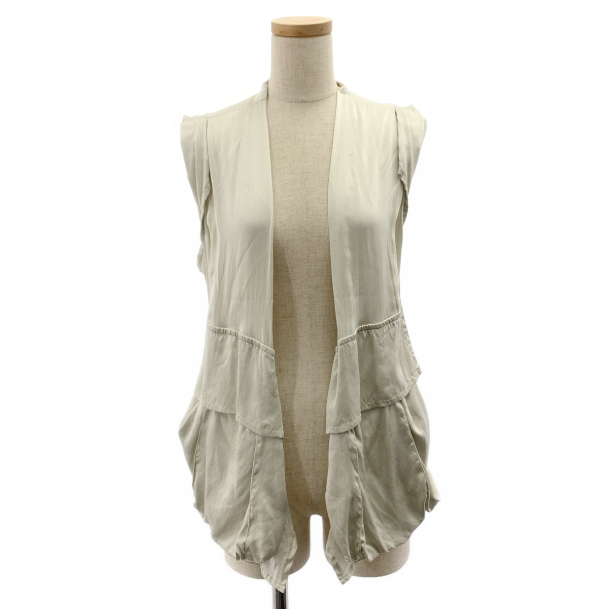 ANN DEMEULEMEESTER / アンドゥムルメステール | 2004SS アーカイブ シルク ジレ | 38 | グレー | レディース