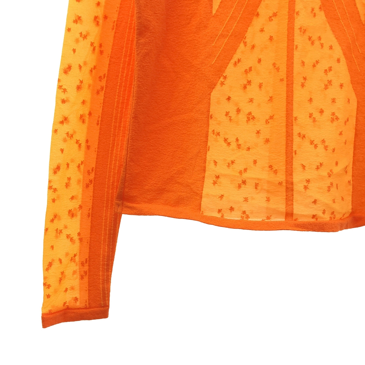 Mame Kurogouchi / マメクロゴウチ | Osmanthus Motif Jacquard Sheer Knitted Top ジャガード シアー トップス | 1 | レディース