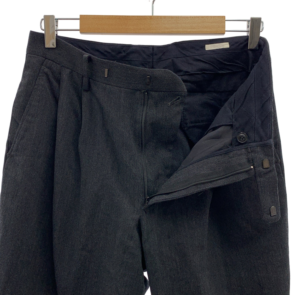 COMOLI | 羊毛尼龍雙褶褲 | 1 碼 | 炭灰色 | 男士