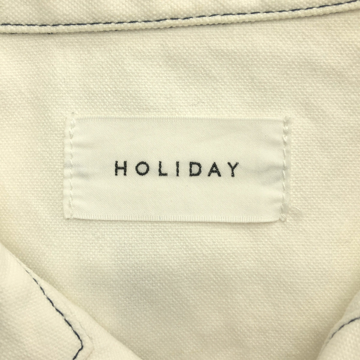 HOLIDAY / ホリデイ | BIG WORK JACKET 袖ロゴプリント デニム トラッカージャケット | F | ホワイト | レディース