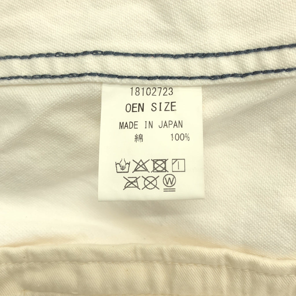 HOLIDAY / ホリデイ | BIG WORK JACKET 袖ロゴプリント デニム トラッカージャケット | F | ホワイト | レディース