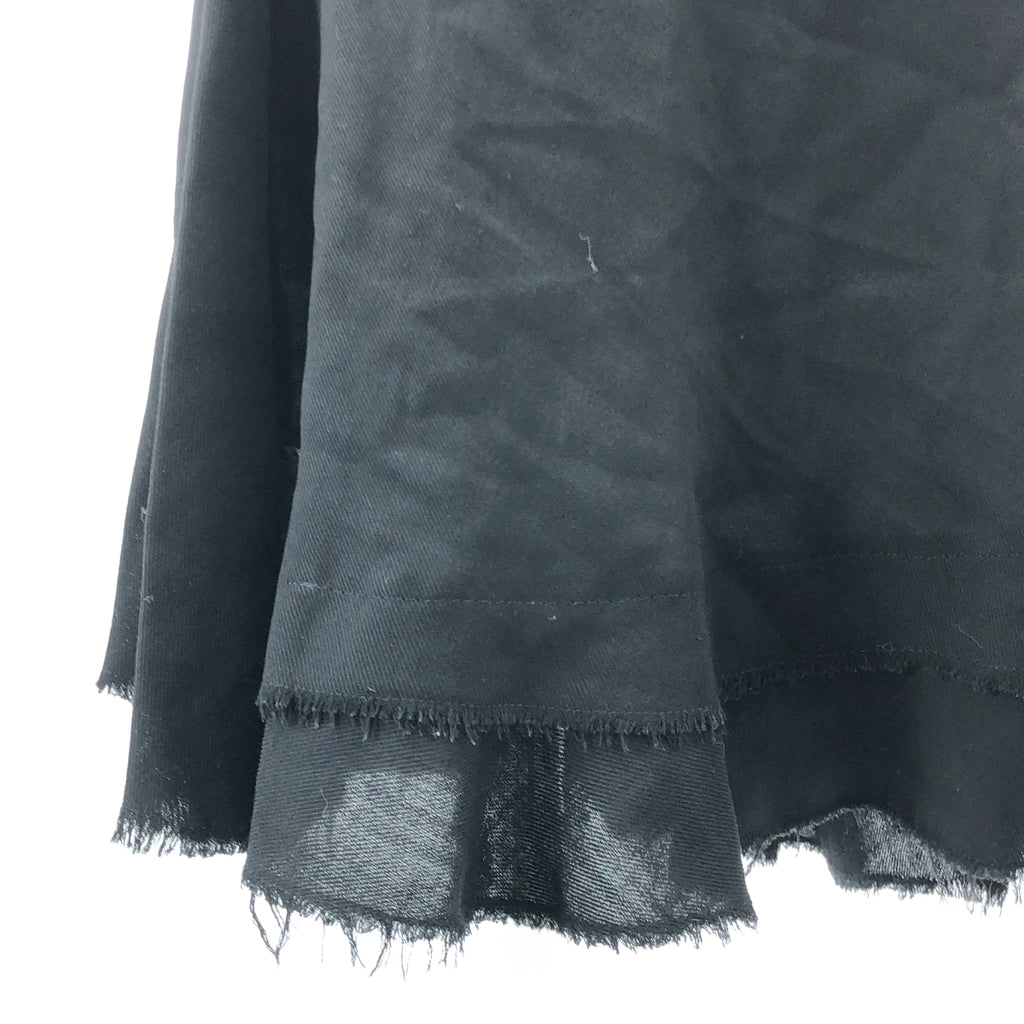 JUNYA WATANABE COMME des GARCONS / ジュンヤワタナベ | ウール 裁断 カットオフ フレアスカート | M | ブラック | レディース